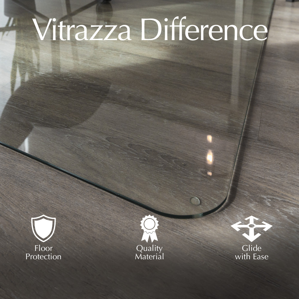 36" x 48" - Rectangle Glass Chair Mat