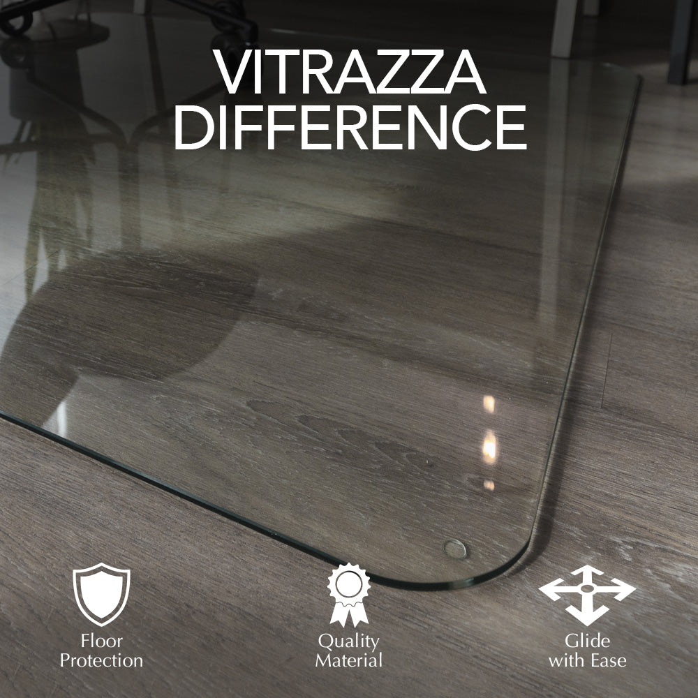 36" x 42" - Rectangle Glass Chair Mat
