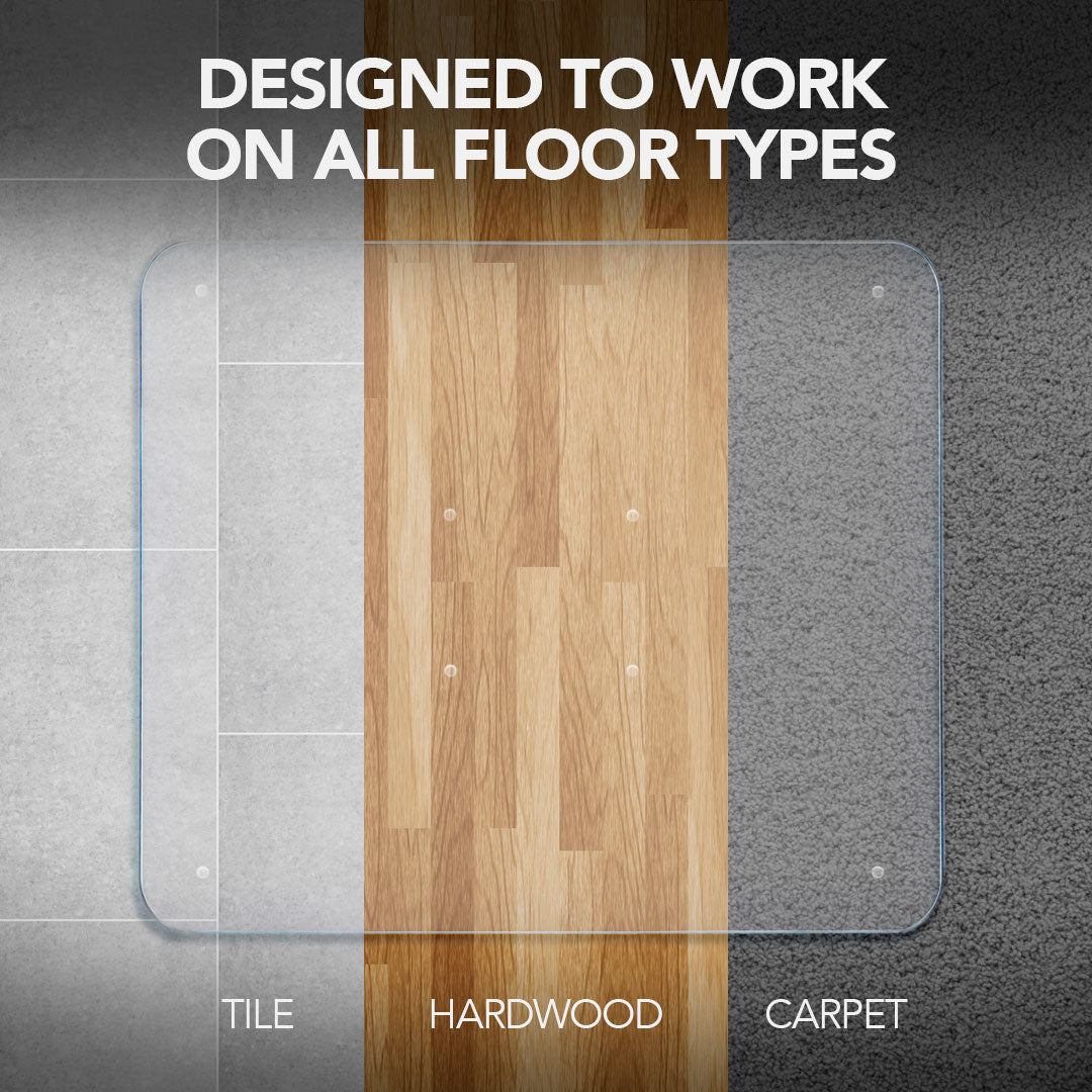 Tabbed Glass Chair Mats