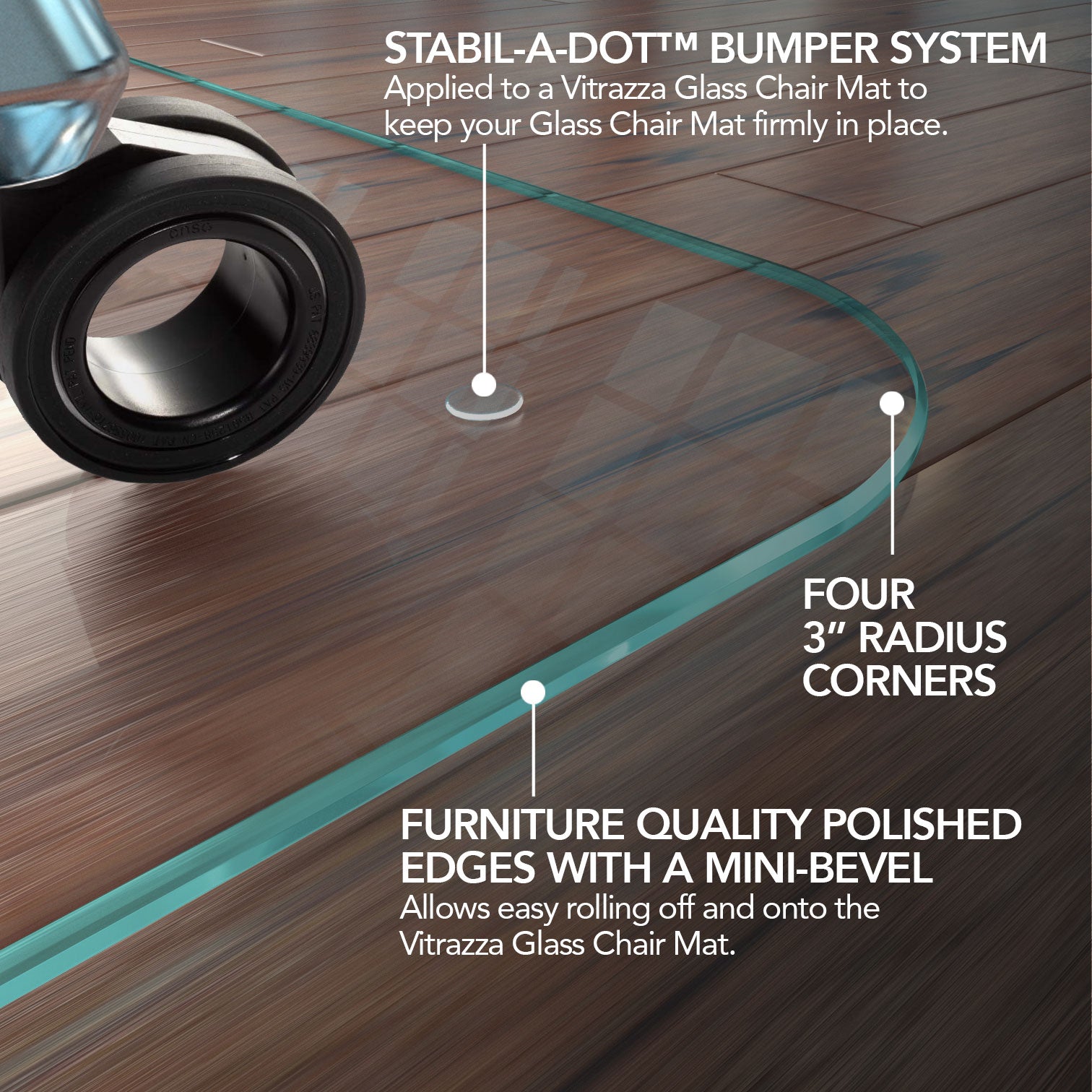 The Prima Collection – Glass Office Chair Mats