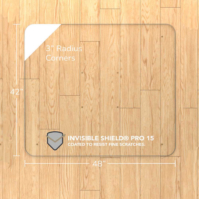 42" x 48" Rectangle Glass Chair Mat