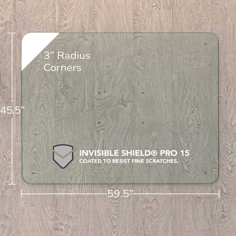 46" x 60" Rectangle Glass Chair Mat