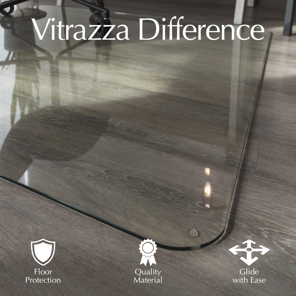 42" x 64" - XL Rectangle Glass Chair Mat