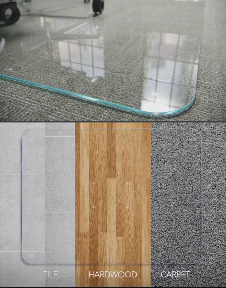 PVC Floor Mat Transparent Carpets Wooden Floor Protection Rugs Chair F